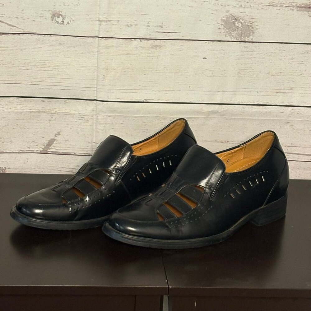Toto Mens Black Dress Shoe‎ with Cut Out Detail US10